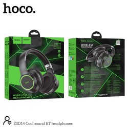 Wireless Ακουστικά Stereo Hoco ESD14 Cool V5.3 200mAh με Κουμπία Λειτουργιών και Ενσωματωμένο Μικρόφωνο Μαύρα