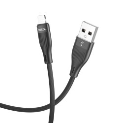 Καλώδιο σύνδεσης Hoco DU45 Sturdy USB-A σε Lightning για Γρήγορη Φόρτιση και Μεταφορά Δεδομένων Μαύρο 1m