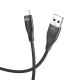 Καλώδιο σύνδεσης Hoco DU45 Sturdy USB-A σε Lightning για Γρήγορη Φόρτιση και Μεταφορά Δεδομένων Μαύρο 1m