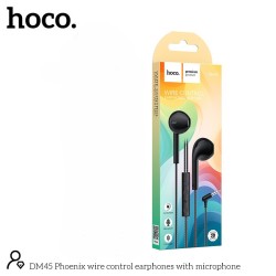 Hands Free Hoco DM45 Phoenix Earphones Stereo 3.5mm με Μικρόφωνο και Πλήκτρο Λειτουργίας 1.2m Μαύρα