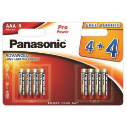Μπαταρία Αλκαλική Panasonic Alcaline Pro Power LR03 size AAA 1.5V Τεμ. 4+4