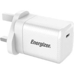 Φορτιστής Ταξιδίου Energizer Fast Charge με USB-C 45W Λευκός με UK Plug