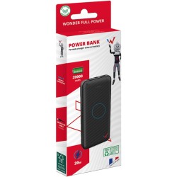 Power Bank Wonder WX20C 20000mAh 20W με 2 x USB-A και 1 x USB-C Εξόδους Μαύρο