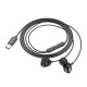 Hands Free Hoco M122 Power Earphones Stereo USB-C με Μικρόφωνο και Πλήκτρο Λειτουργίας 1.2m Μαύρα Συμβατά με Συσκευές USB-C