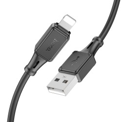 Καλώδιο Hoco X101 Silicon Assistant USB-A σε Lightning Fast Charging 2.4A Μαύρο 1m