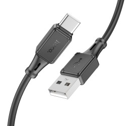 Καλώδιο Hoco X101 Silicon Assistant USB-A σε USB-C Fast Charging 3A Μαύρο 1m