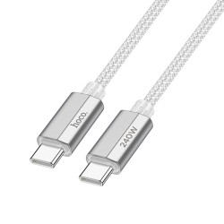 Καλώδιο Hoco U134 Primero USB-C σε USB-C 5.0A 240W Braided Γκρι 1.8m