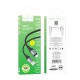 Καλώδιο Hoco X102 Fresh USB-A σε Lightning 2.4A Braided Μαύρο 1m