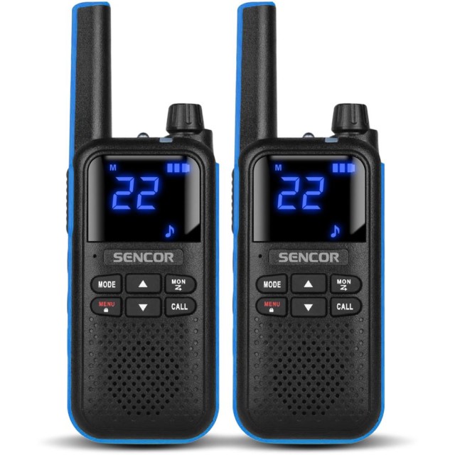 Walkie Talkie Sencor SMR 700 Blue με 16 Κανάλια VOX  IP54