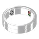 Smart Ring Maxcom mRing MR100 No.13 (Εσωτερική Διάμετρος 22.3mm) IP68 με Μετρητή Παλμών, Ύπνου, Θερμίδες, Βήματα Ασημί