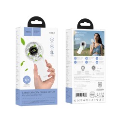 Φορητός Επαναφορτιζόμενος Ανεμιστήρας Hoco HX62 Endless 6000mAh 5 Ταχύτητες Αέρα Λευκός