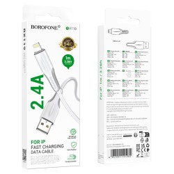 Καλώδιο Borofone BX119 USB σε Lightning 2.4A Λευκό 1m