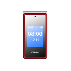 Maxcom MM835 (Dual Sim) 3,5"+3,24" με Κάμερα, Φακό, Ραδιόφωνο και Πλήκτρο Έκτακτης Ανάγκης Κόκκινο