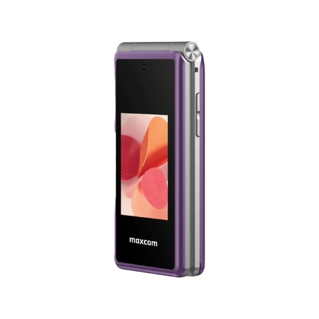Maxcom MM835 (Dual Sim) 3,5"+3,24" με Κάμερα, Φακό, Ραδιόφωνο και Πλήκτρο Έκτακτης Ανάγκης Μωβ