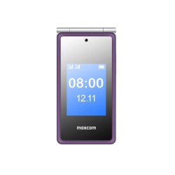 Maxcom MM835 (Dual Sim) 3,5"+3,24" με Κάμερα, Φακό, Ραδιόφωνο και Πλήκτρο Έκτακτης Ανάγκης Μωβ