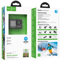 Sports Camera Hoco DV103 1080p/30fps Dual Screen 30m Waterproof (με Θήκη) και Wifi