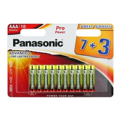 Μπαταρία Αλκαλική Panasonic Alcaline Pro Power LR03 size AAA 1.5V Τεμ. 7+3