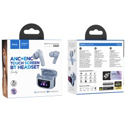 Wireless Hands Free Hoco EQ21 Sandy V5.4 με Active Noise Cancellation και ENC TWS 400mAh 7 Ώρες Ομιλίας Μπλε