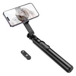 Selfie Stick Hoco K25 Sherkhan Live Broadcast και Τρίποδο για Συσκευές 4.5"- 7" 55mAh Ύψος 1.5m Μαύρο