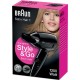 Πιστολάκι Μαλλιών Ταξιδίου Braun BRHD130 Satin Hair 1 Style & Go 1200W με 2 Επίπεδα Θέρμανσης και Ιονική Λειτουργία Μαύρο