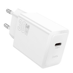 Φορτιστής Ταξιδίου Hoco N70 Nuevo με 1 Εξόδο Φόρτισης USB-C GaN PD30W 5V 3.0A  Λευκός