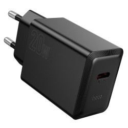 Φορτιστής Ταξιδίου Hoco N68 Nuevo με 1 Εξόδο Φόρτισης USB-C PD20W 5V 3.0A  Μαύρος