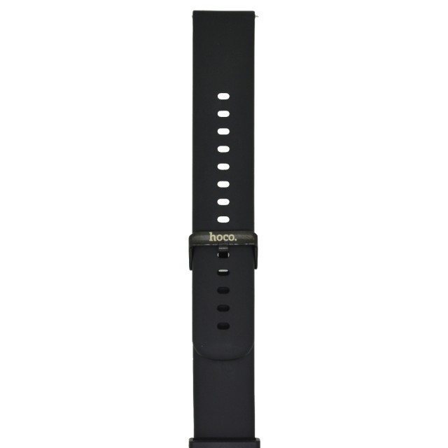 Ανταλλακτικό Watchband Hoco 20mm Universal Μαύρο Silicon Band με Μαύρη Αγκράφα Ανταλλακτικό Watchband Hoco 20mm Universal Μαύρο Silicon Band με Μαύρη Αγκράφα