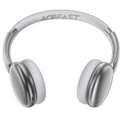 Wireless Ακουστικά Stereo Acefast H8 500mAh v5.4 ANC με Μικρόφωνο Ασημί