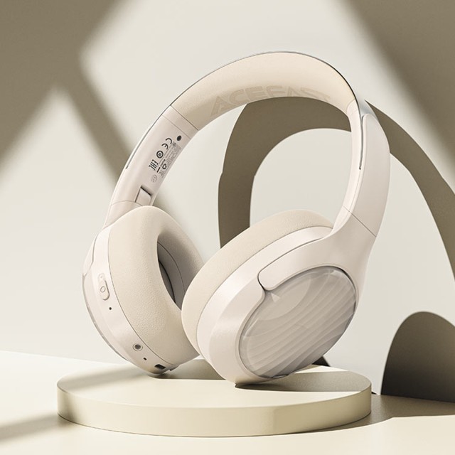 Wireless Ακουστικά Hi-Fi Stereo Acefast H5 30db ANC AUX 500mAh v5.4 Μαύρα με HD Μικρόφωνο Memory Foam Μαξιλαράκια και Θήκη