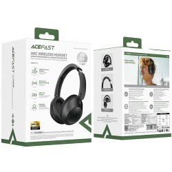 Wireless Ακουστικά Stereo Acefast H3 500mAh v5.3 80 Ωρες Αναπαραγωγής ANC AUX USB-C IPX4 Μαύρα