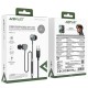 Hands Free Acefast L6 Earphones Stereo USB-C Μαύρα 1.2m με Μικρόφωνο και Πλήκτρο Λειτουργίας Συμβατά με Όλες τις Συσκευές USB-C
