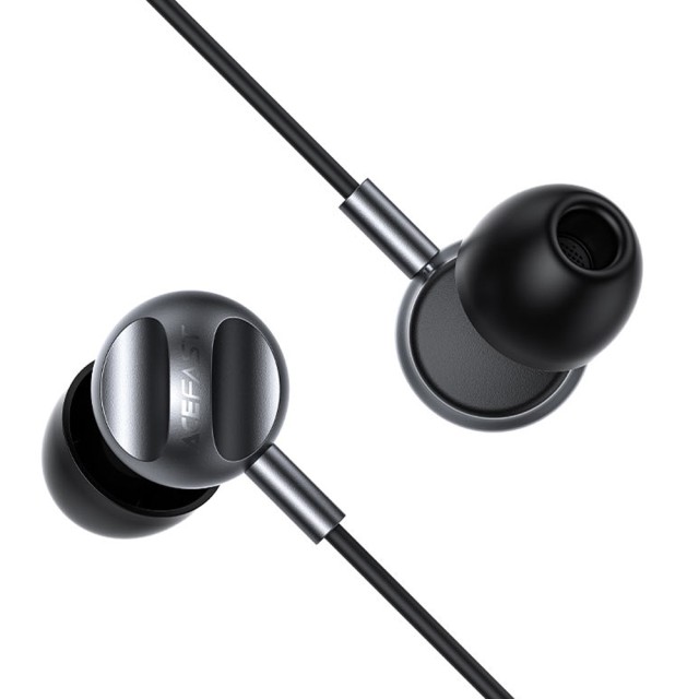 Hands Free Acefast L6 Earphones Stereo USB-C Μαύρα 1.2m με Μικρόφωνο και Πλήκτρο Λειτουργίας Συμβατά με Όλες τις Συσκευές USB-C
