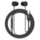 Hands Free Acefast L6 Earphones Stereo USB-C Μαύρα 1.2m με Μικρόφωνο και Πλήκτρο Λειτουργίας Συμβατά με Όλες τις Συσκευές USB-C