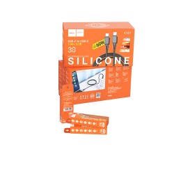 Καλώδιο Σύνδεσης Hoco X101 Silicon Assistant USB-C σε USB-C Fast Charging 60W Μαύρο 1m Σετ 30 τμχ