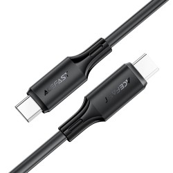 Καλώδιο Σύνδεσης Acefast C17-03 USB-C σε USB-C PD60W 3A Fast Charge USB2.0 Silicon Μαύρο 1.2m.