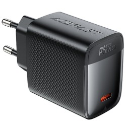 Φορτιστής Ταξιδίου Acefast A112 Fast Charging USB-C PD45W QC3.0 GaN Μαύρος