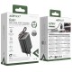 Φορτιστής Ταξιδίου Acefast A111 Fast Charging USB-C και USB-A PD67W QC3.0 GaN και Αναδιπλούμενο Καλώδιο USB-C 0.65m Μαύρος