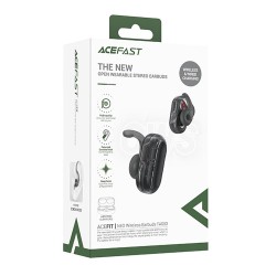 Wireless Earphones Hands Free Acefast FA003 TWS v5.3 550mAh 8hr Λειτουργίας 4-Mic ENC Τεχνολογία IPX4 και Ασύρματη Φόρτιση Μαύρα