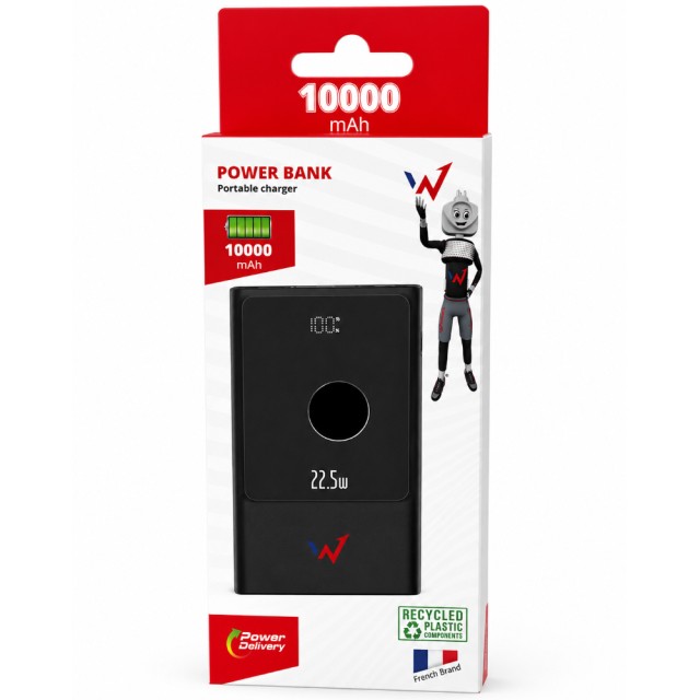 Power Bank Wonder WX10D Ultra Thin 10000mAh Fast Charge PD 22.5W 1xUSB-C και 2xUSB-A με LED Ένδειξη Φόρτισης