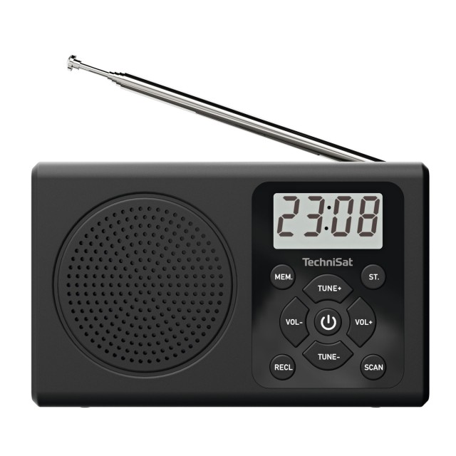 Φορητό Ραδιόφωνο Technisat Travelradio 300 0.5 W με Υποδοχή Ακουστικών 3.5mm και Καλώδιο Τροφοδοσίας Μαύρο