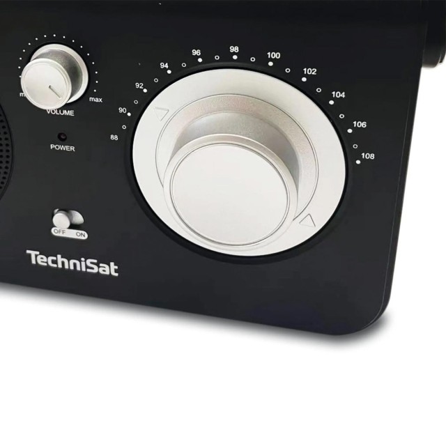 Φορητό Ραδιόφωνο Technisat CLASSIC 100 1W με Υποδοχή Ακουστικών 3.5mm και Καλώδιο Τροφοδοσίας Μαύρο