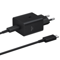 Φορτιστής Ταξιδίου Samsung Super Fast Charging T4511XBE 45W USB-C και Καλώδιο USB-C σε USB-C Μαύρο 1.8m
