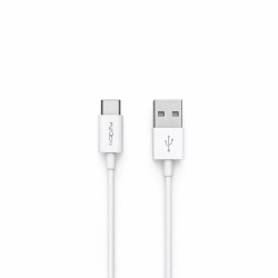 Καλώδιο Σύνδεσης και Φόρτισης Noozy Flow E44 USB σε USB-C 3.0A Λευκό 1m