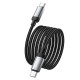 Καλώδιο Hoco X117 Star USB-C σε USB-C 60W με Ένδειξη Φόρτισης LED Braided Μαύρο 1m