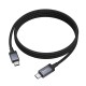 Καλώδιο X118 Generous USB-C σε USB-C 60W Fast Charging 3A με Ένδειξη Φόρτισης Braided Μαύρο 1m