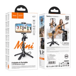Βάση Στήριξης και Selfie Stick Hoco K27 Magic Mini για Συσκευές 4.5"- 7" με Τηλεχειρισμό Bluetooth v5.2 55mAh και Δυνατότητα Επέκτασης