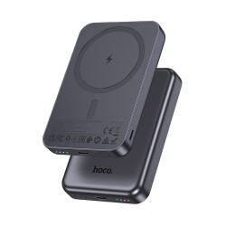 Power Bank Hoco J160 5000mAh με Ασύρματη Φόρτιση 5W και Έξοδο USB-C 5V/2A και LED Ένδειξη Μπαταρίας Μαύρο