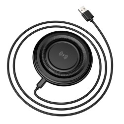 Ασύρματος Φορτιστής Borofone BQ40 Crown Magnetic Magsafe 15W με Καλώδιο USB-A Μαύρος