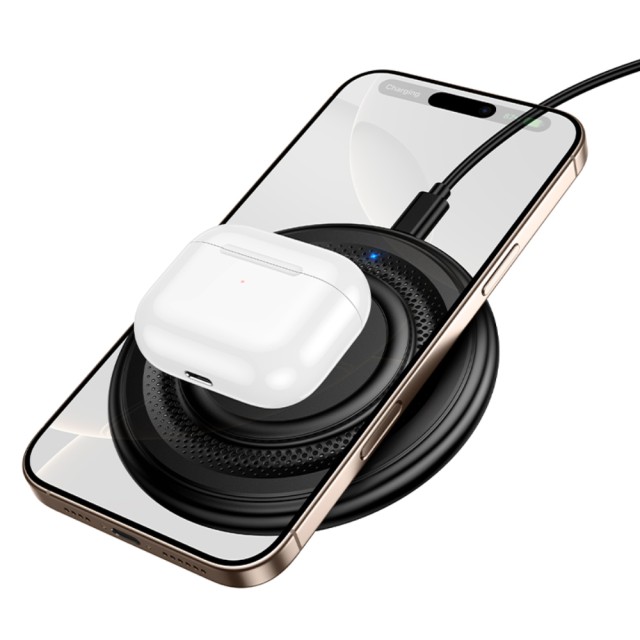 Ασύρματος Φορτιστής Borofone BQ40 Crown Magnetic Magsafe 15W με Καλώδιο USB-A Μαύρος