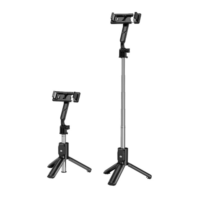 Selfie Stick Borofone BY14 Graceful Mini για Συσκευές 4.5"-7.0" με Τηλεχειριστήριο 120mAh Bluetooth v5.2 Μαύρο